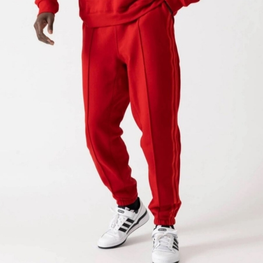 Adidas X Ivy Park Red Unisex Triple Stripe Sweatpants Track Pants